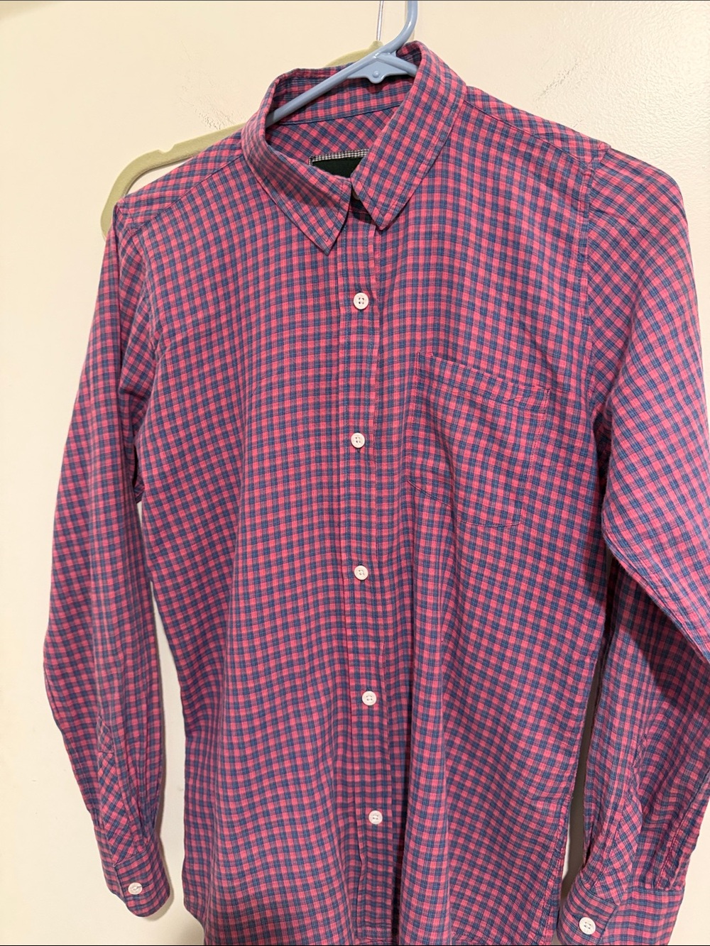 Rails Pink and Blue Checked Women's Button-Down Shirt